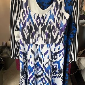 NWT FTF Purple/Blue Skater Dress size 0
